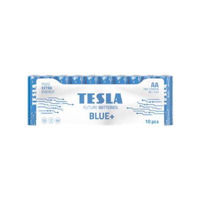 Tesla Blue+ Zinc Carbon baterie AA, 10 ks